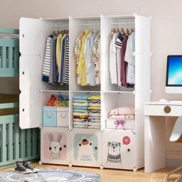 Freosen - Armoire Modulable de Rangement Penderie Placard Organisateur Plastique Vêtements Enfan