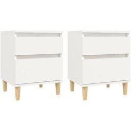 Tables de chevet 2 pcs Blanc 40x35x50 cm Vidaxl Blanc