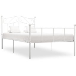 Cadre de lit Blanc Métal 100 x 200 cm Vidaxl Blanc