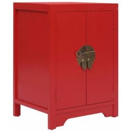 Table de chevet Rouge 38 x 28 x 52 cm Bois de Paulownia Vidaxl Rouge