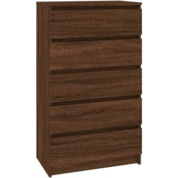Vidaxl - Commode Chêne marron 60x36x103 cm Bois d'ingénierie Chêne marron