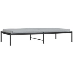Cadre de lit métal noir 90x190 cm vidaXL - Noir