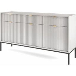 Commode nova sands KSZ154 Buffet avec 3 tiroirs gris mat