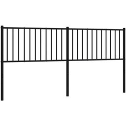 Vidaxl - Tête de lit métal noir 187x3x90 cm Black
