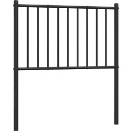 Vidaxl - Tête de lit métal noir 112x3x90 cm Black