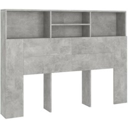 Vidaxl - Armoire de tête de lit Gris béton 140x19x103,5 cm Gris béton