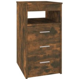 Vidaxl - Armoire à tiroirs Chêne fumé 40x50x76 cm Bois d'ingénierie Chêne fumé