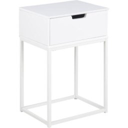 Mike Table de chevet, blanc. - Blanc