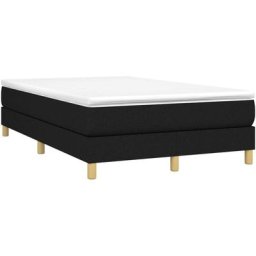 Sommier à ressorts de lit Noir 120x200 cm Tissu Vidaxl Black