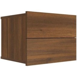 Table de chevet Chêne marron 40x30x30 cm Bois d'ingénierie Vidaxl Chêne marron