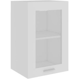 Armoire en verre suspendue Blanc 40x31x60 cm Aggloméré Vidaxl White