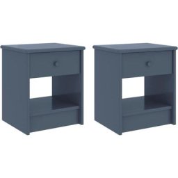 Tables de chevet 2 pcs Gris clair 35x30x40cm Bois de pin massif Vidaxl Gris clair