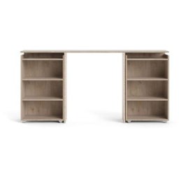 Ebuy24 - Nada Tête de lit 160 cm 4 tablettes de rangement, teinte Hickory.