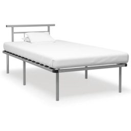 Cadre de lit Gris Métal 100x200 cm Vidaxl Gris