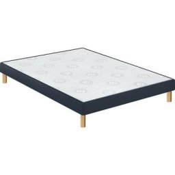 Sommier Merinos pencil confort ferme 90x200 Gris Anthracite Chiné - Blanc