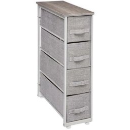Rangement - 4 tiroirs - Gris clair - Livraison gratuite - Gris