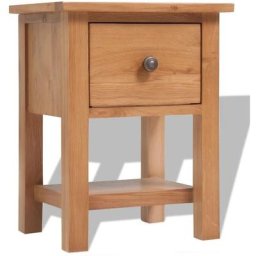 Table de chevet 36 x 30 x 47 cm Bois de chêne massif Vidaxl Brun
