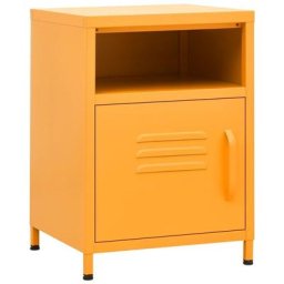Tables de chevet 2 pcs Jaune moutarde 35x35x51 cm Acier Vidaxl jaune moutarde