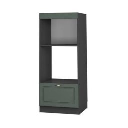 Vicco - Meuble micro-ondes Fame-Line 60 cm anthracite/vert style rustique