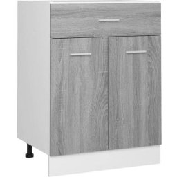 Vidaxl - Armoire de plancher à tiroir Sonoma gris 60x46x81,5 cm Grey sonoma