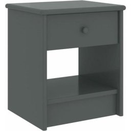 Table de chevet Gris foncé 35x30x40 cm Bois de pin massif Vidaxl Gris foncé