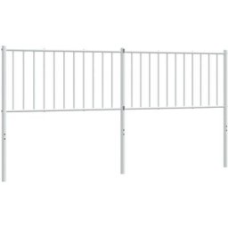 Tête de lit métal blanc 187x3x90 cm vidaXL - White