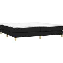 Sommier à ressorts de lit Noir 200x200 cm Tissu Vidaxl Black