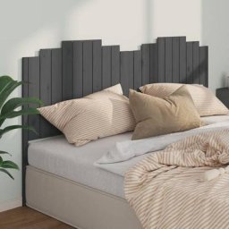 Armoire de tête de lit - Moderne Tête de lit Gris 206x4x110 cm Bois massif de pin FR6979