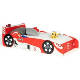Lit enfant voiture formule 1 teddi 70 x 140 cm rouge - Rouge