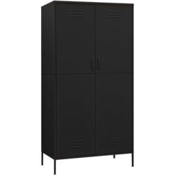 Garde-robe Noir 90x50x180 cm Acier Vidaxl Noir