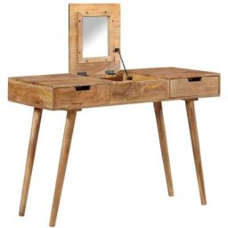 Coiffeuse 112x45x76 cm Bois de manguier solide Vidaxl Brun