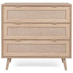 Commode Bali 03A Chêne sonoma et impression de canne Finori Chêne sonoma