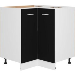 Armoire plancher d'angle Noir 75,5x75,5x80,5 cm Aggloméré Vidaxl Black