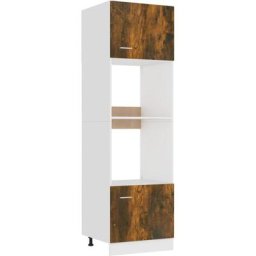 Vidaxl - Armoire à micro-ondes Chêne fumé 60x57x207 cm Bois d'ingénierie