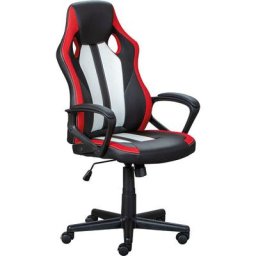 RacingFun Chaise de bureau, noir, rouge, blanc. - Noir