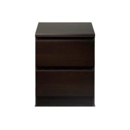 Ebuy24 - Nada Table de chevet à 2 tiroirs, couleur café. - Marron