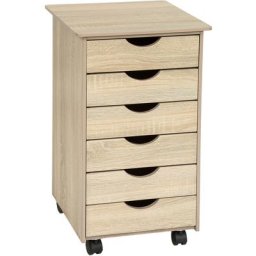 Tectake - Caisson de bureau à roulettes en bois 65x36x40cm - armoire de rangement, caisson de