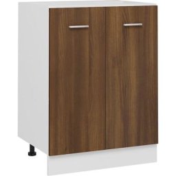 Armoire de plancher Chêne marron 60x46x81,5cm Bois d'ingénierie Vidaxl Chêne marron
