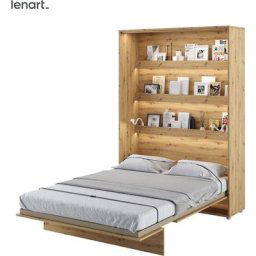 Lenart Lit escamotable bed concept 01 140x200 vertical chêne artisanal