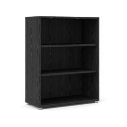 Ebuy24 - Prisme Étagère, 2 tablettes de rangement. Aspect frêne noir. - Noir