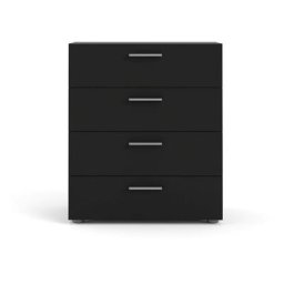 Petra Commode à 4 tiroirs, noir mat. - Noir