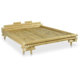 Cadre de lit Bambou 160 x 200 cm Vidaxl Light brown