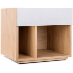 Table de chevet avec 1 tiroir 2 etageres de rangement, table d'appoint pour chambre ou salon, table