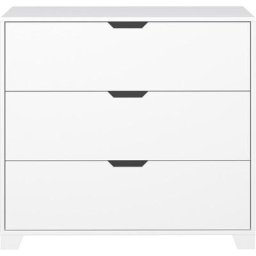Loke Commode à 3 tiroirs, blanc laqué.