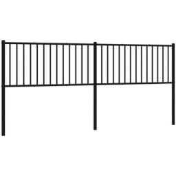 Vidaxl - Tête de lit métal noir 206x3x90 cm Black