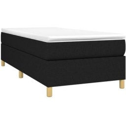 Sommier à ressorts de lit Noir 90x200 cm Tissu Vidaxl Black