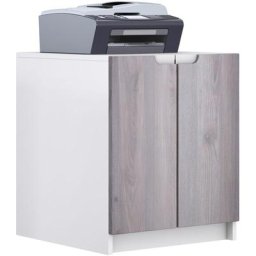 Vladon - Commode d'imprimante armoire à dossiers Logan blanc mat - haute brillance - Façades en