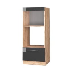 Vicco - Armoire pour micro-onde Fame-Line 60cm Blanc/Anthracite brilliant