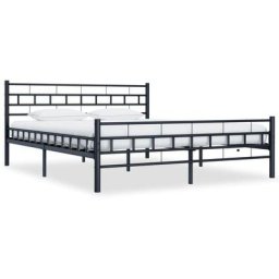 Cadre de lit Noir Acier 200 x 200 cm Vidaxl Black
