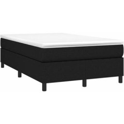 Vidaxl - Sommier à ressorts de lit Noir 120x200 cm Tissu Black